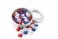 Custom Clear Window Favor Tin with Personalized M&M’s (2.70" x 1.0")- 12 TINS