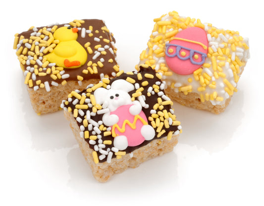 Easter Chocolate Hand Dipped Mini Rice Treat- Single