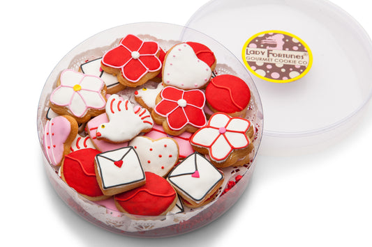 Lots of Love Assorted Mini Iced Sugar Cookies - Clear Acetate