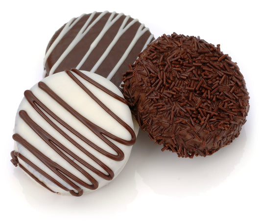 Classic Chocolate Hand Dipped & Decorated Sandwich Cookie