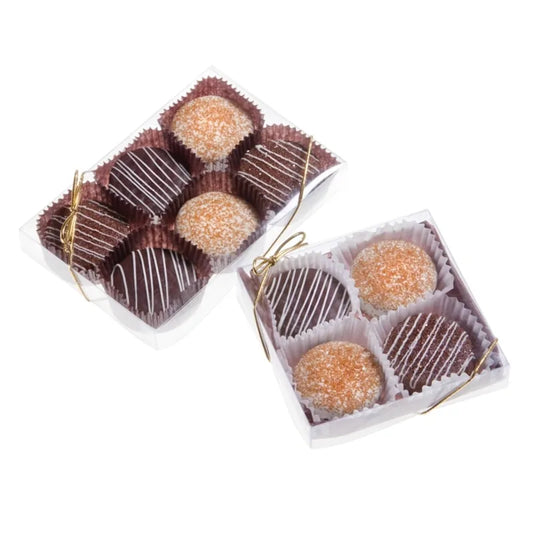 Glitzy Hand Dipped & Decorated Sandwich Cookie-Clear Box