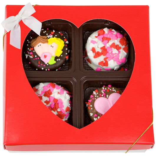 Valentines Day Hand Dipped & Decorated Sandwich Cookie- Sweetheart Gift Box
