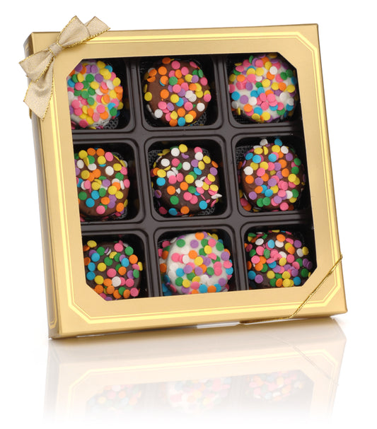 Confetti Hand Dipped & Decorated Sandwich Cookie- Gift Box