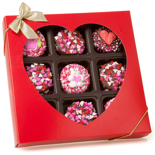 Valentines Day Hand Dipped & Decorated Sandwich Cookie- Gift Box