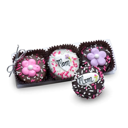 Mother's Day Chocolate Dipped Sandwich Cookie- Clear Box Gift Set