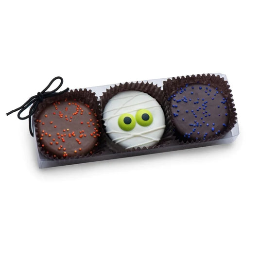 Spooky Chocolate Dipped Sandwich Cookie- Clear Box Gift Set