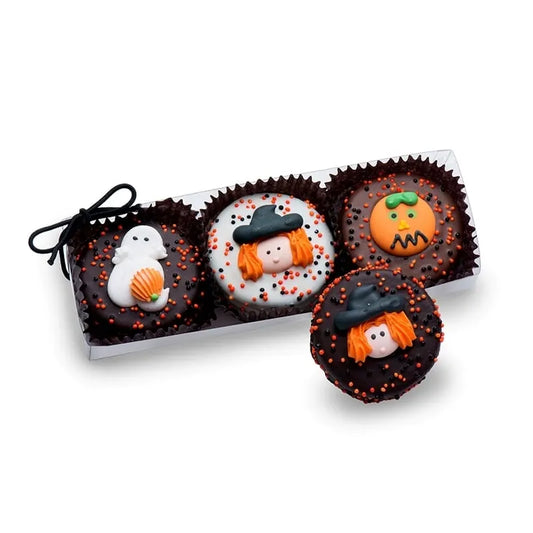 Halloween Chocolate Dipped Sandwich Cookie- Clear Box Gift Set