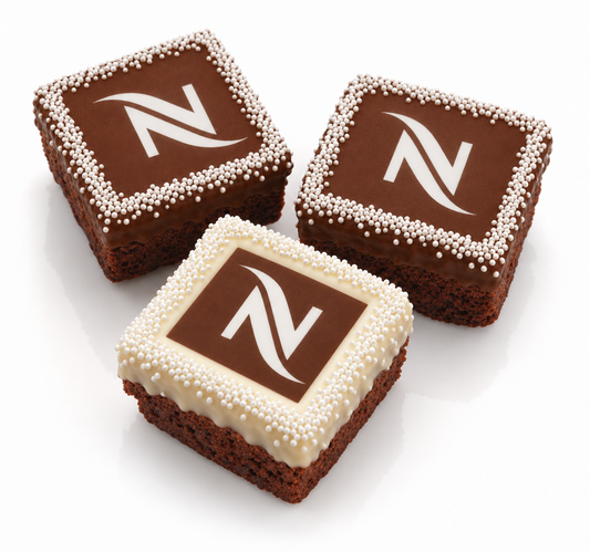 2.0 Inch Edible Image Brownies -Chocolate Dipped