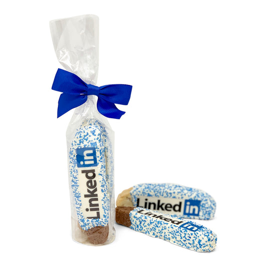 Logo Full Biscotti Bag of 2 with Bow