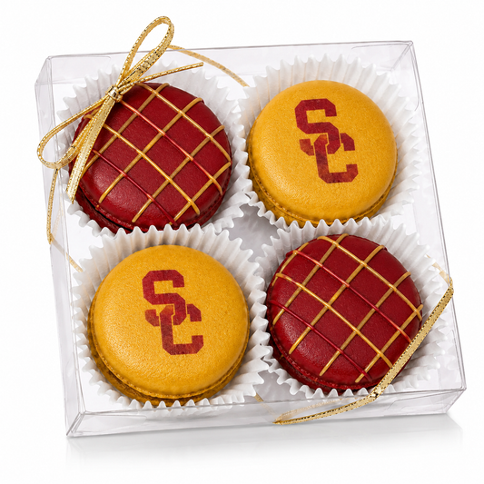 Square Box of 4 Macarons- Branded