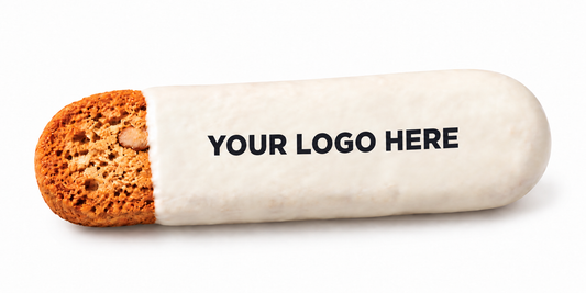 Logo Chocolate Dipped Mini Biscotti