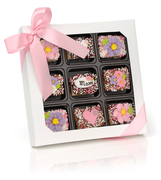 Mother's Day Chocolate Dipped Mini Crizpy- Window Gift Box of 9