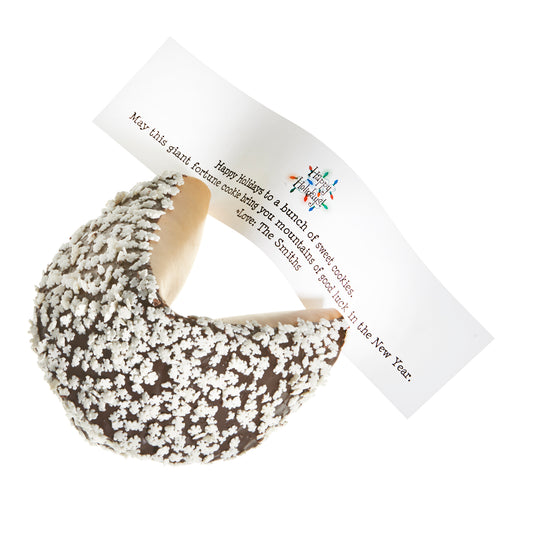 Snowflake Sprinkles Super Giant Fortune Cookie