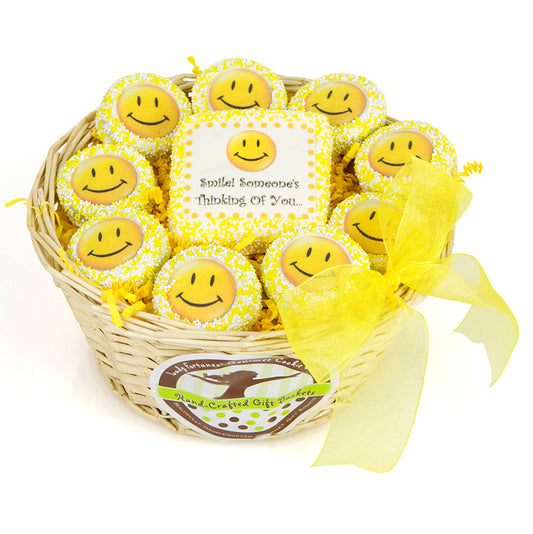 Lots Of Happiness Hand Dipped & Decorated Sandwich Cookie Basket