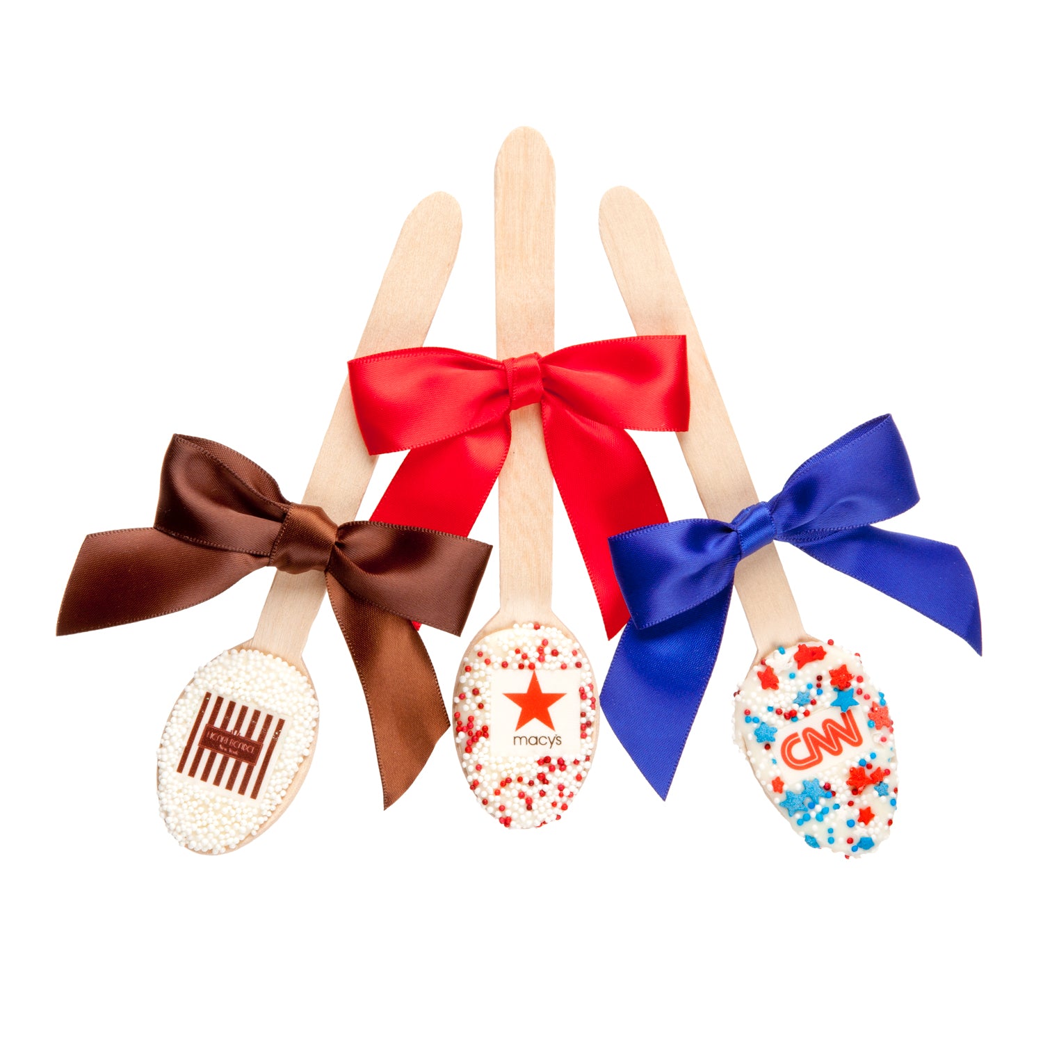 Chocolate Stir Spoons with logo