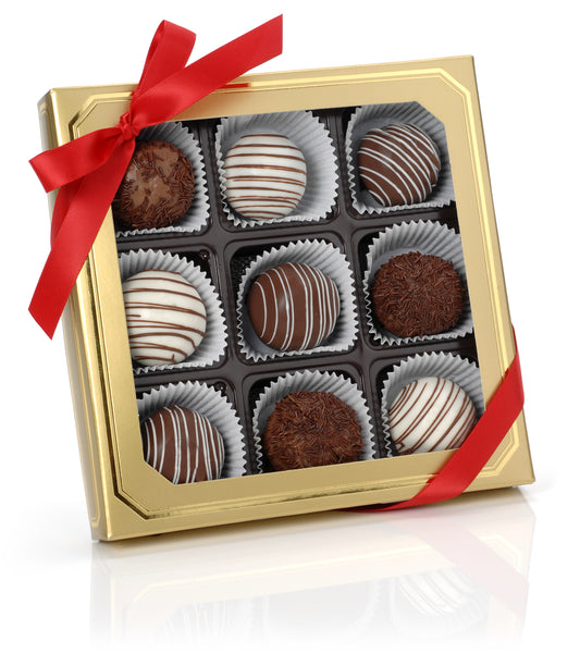 Classic Belgian Truffle Cake Bons- Gold Gift Box