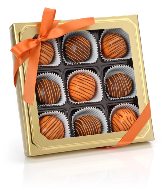 Tiger Stripes Belgian Truffle Cake Bons- Gold Gift Box