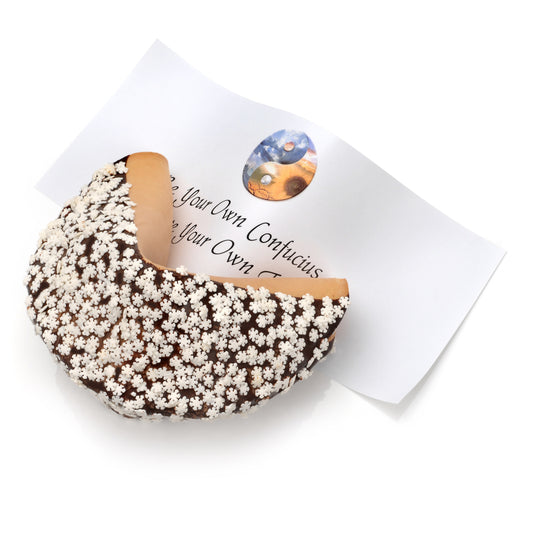 Snowflake Sprinkles Giant Fortune Cookie
