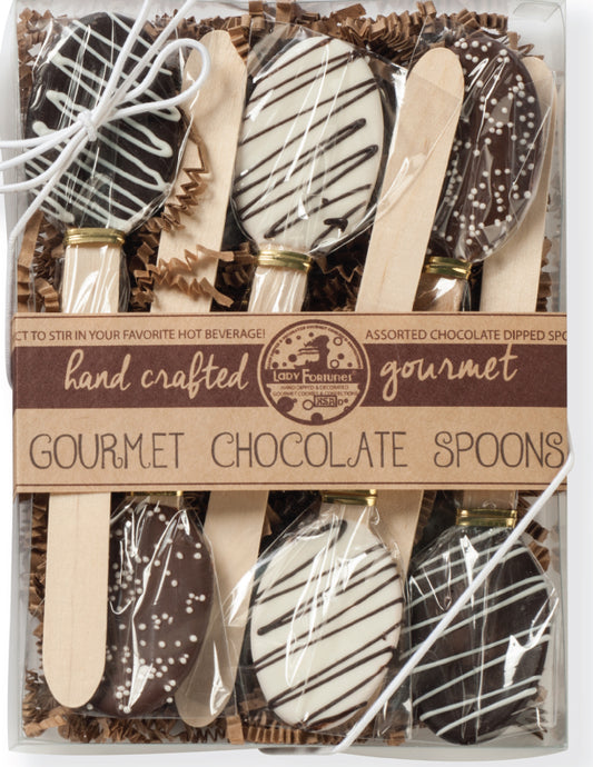 Set of 6 Classic Stir Chocolate Spoons