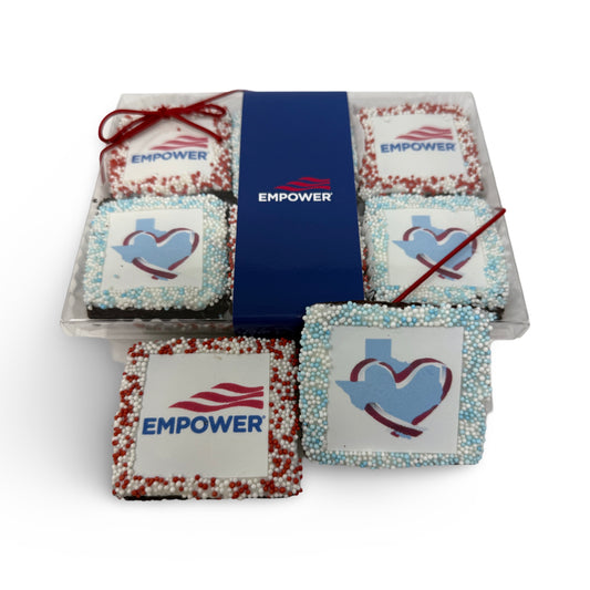 Empower Brownies Gift Set of 6 in Clear Acetate Box with Sleeve