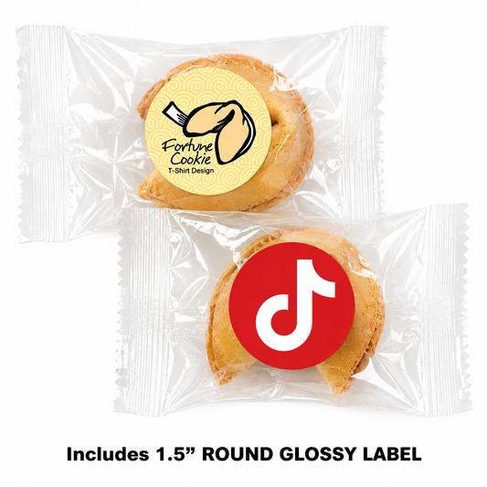 Classic Fortune Cookie with 1.5"sticker label