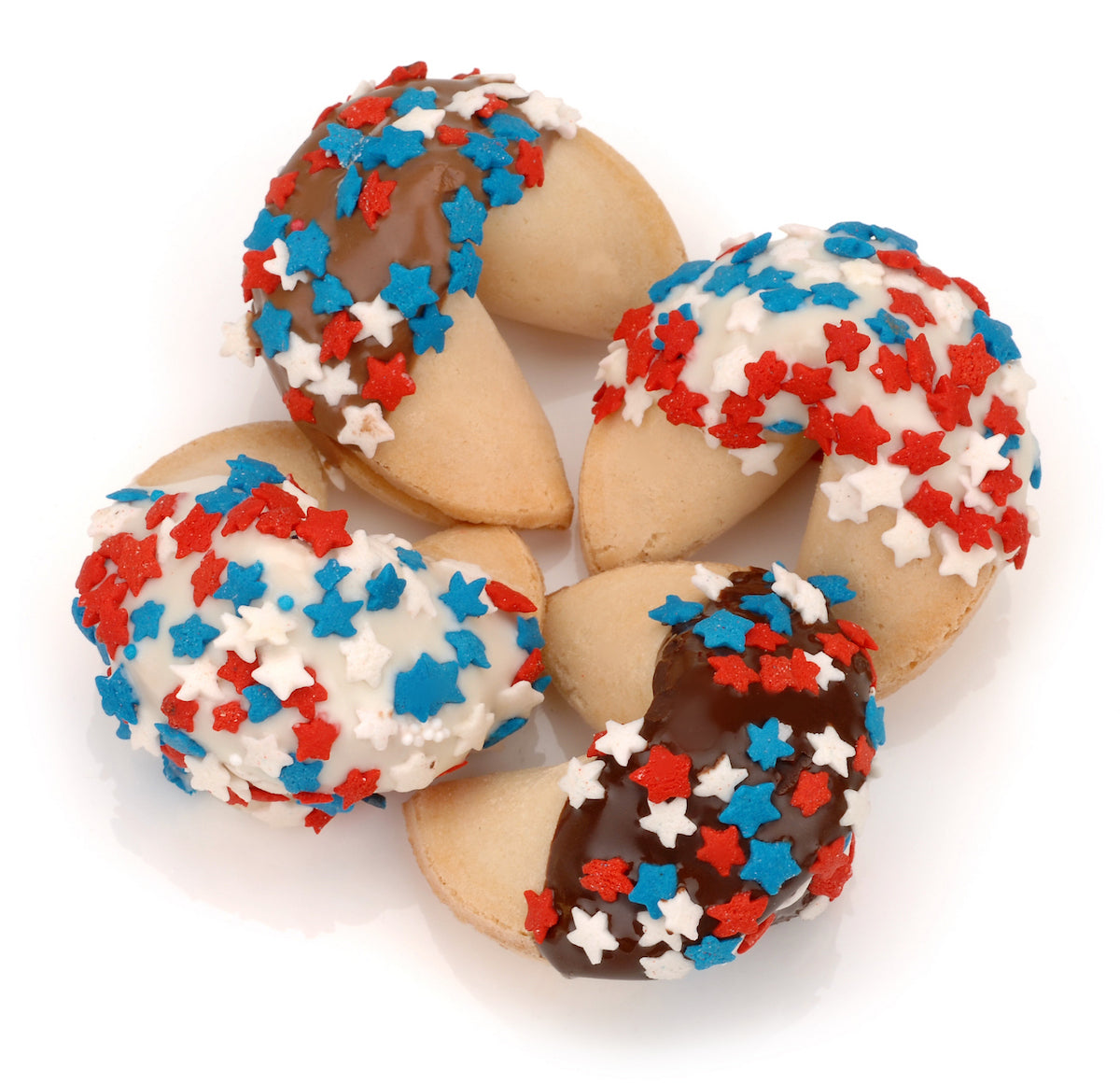 Take Out Pail of Patriotic Classic Size Fortune Cookies