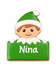 Personalized Elf Cookie- 5 Inch