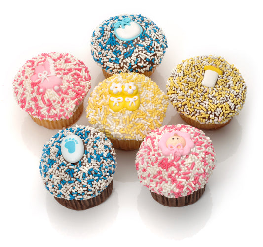 New Baby Chocolate Gourmet Cupcakes- 6 Pack