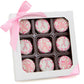 Pink Awareness Gold Box of 9 Sandwich Cookies