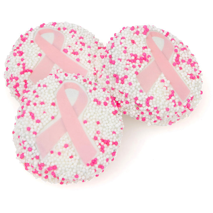 Pink Awareness Gold Box of 9 Sandwich Cookies