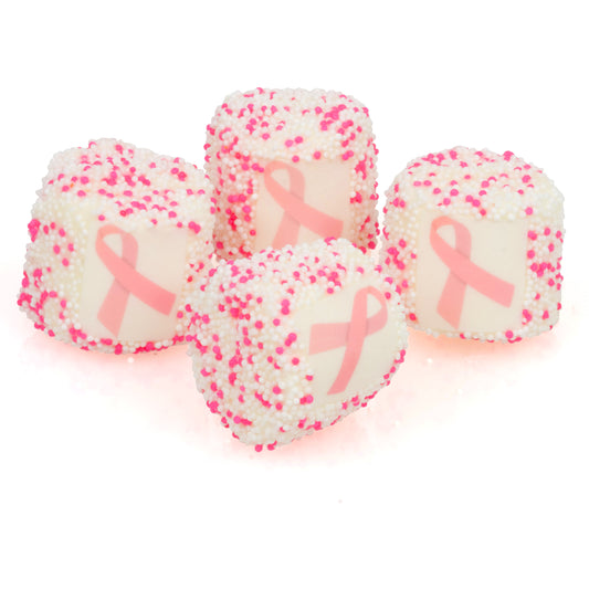 Pink Awareness Hand-Dipped Marshmallows- Individual Puffs