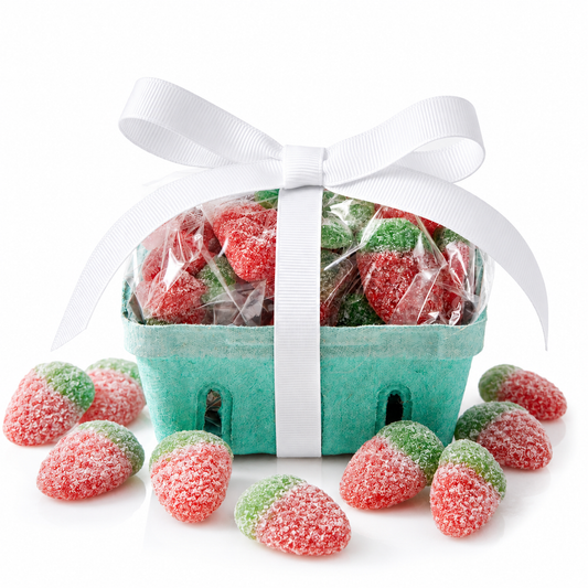 Farm Style Berry Basket of Sour Strawberry Gummies
