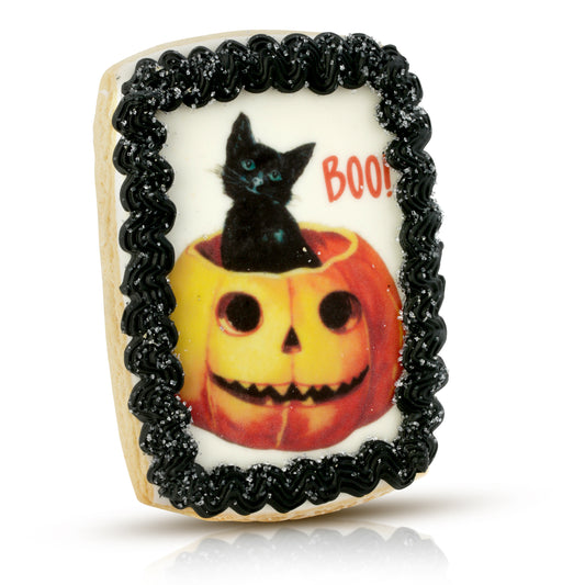 Vintage Halloween Boo Iced Cookie Card- Single