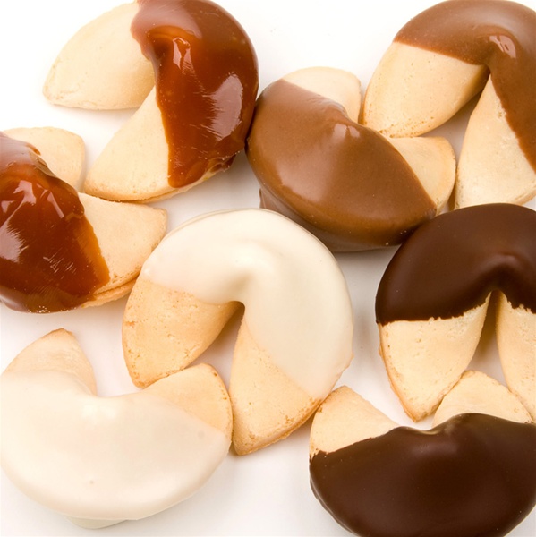 chocolate fortune cookies